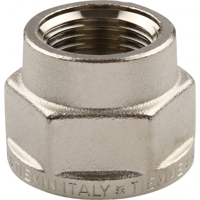 Муфта TIEMME ВВ никелированная 3/4х1/2 для стальных труб резьбовой