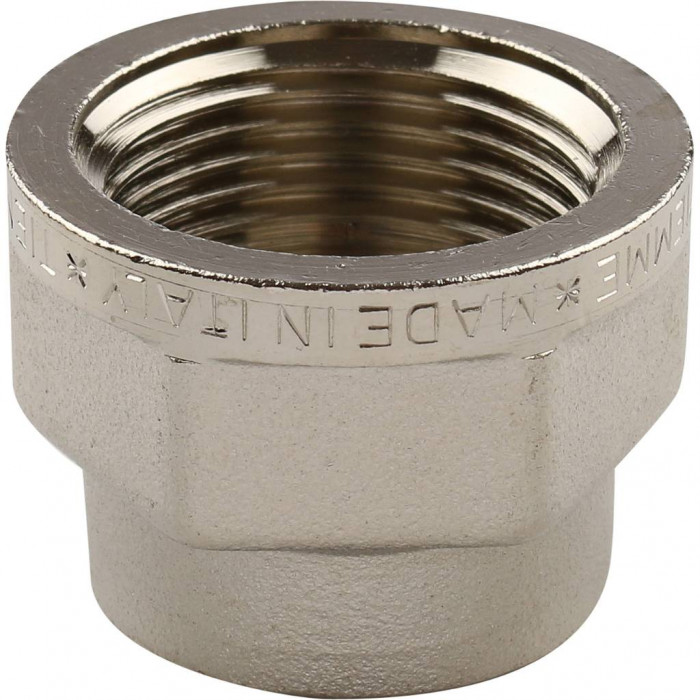 Муфта TIEMME ВВ никелированная 3/4х1/2 для стальных труб резьбовой