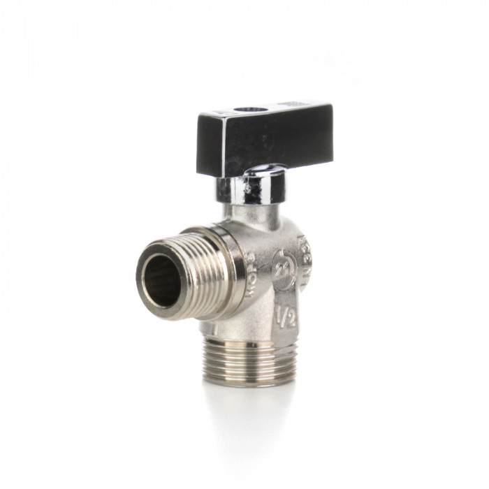 Кран шаровой угловой 3/4"×1/2" НН, ручка бабочка