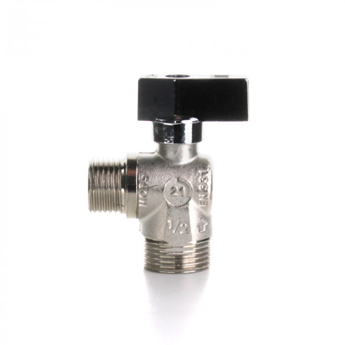 Кран шаровой угловой 3/4"×1/2" НН, ручка бабочка