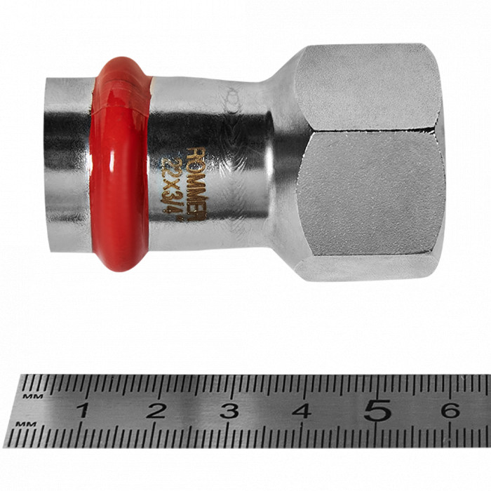 ROMMER RSS-0022-002234 ROMMER Переходник-ВР, 22х3/4, из нержавеющей стали прессовой
