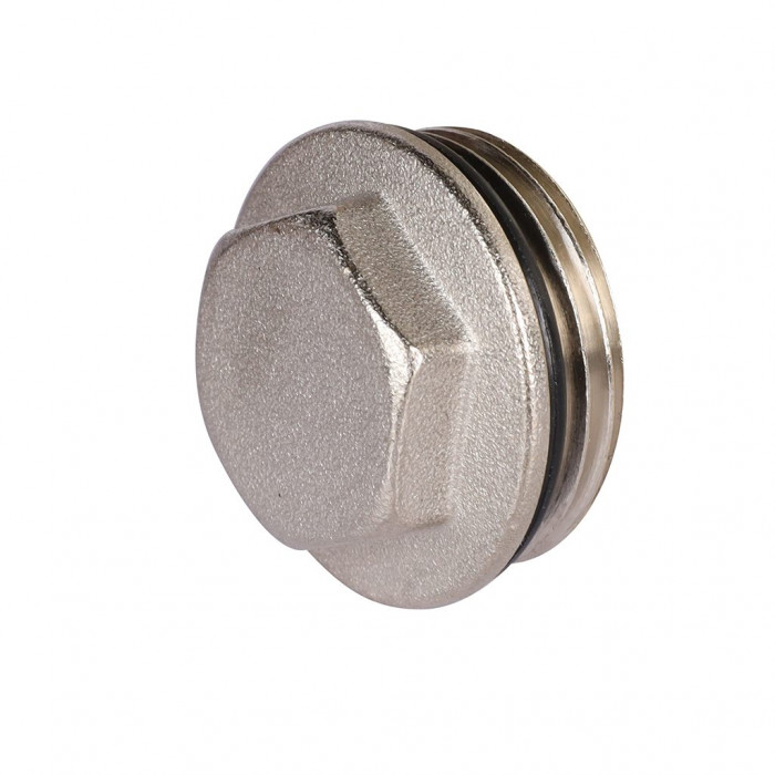 ROMMER RFP-0001-000001 ROMMER Заглушка концевая для коллектора НР никелированная с уплотнительным кольцом, 1