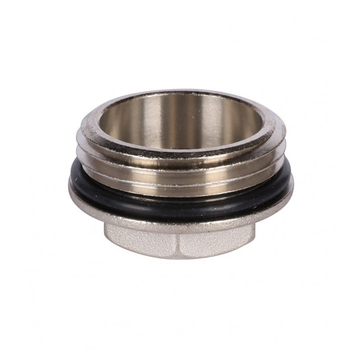 ROMMER RFP-0001-000001 ROMMER Заглушка концевая для коллектора НР никелированная с уплотнительным кольцом, 1