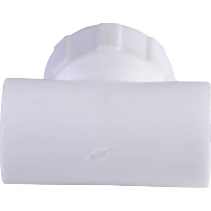 Политэк 20x3/4 Тройник с наружной резьбой для полипропиленовых труб под сварку (цвет белый)