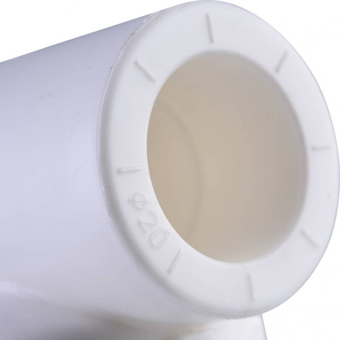 Политэк 20x3/4 Тройник с наружной резьбой для полипропиленовых труб под сварку (цвет белый)