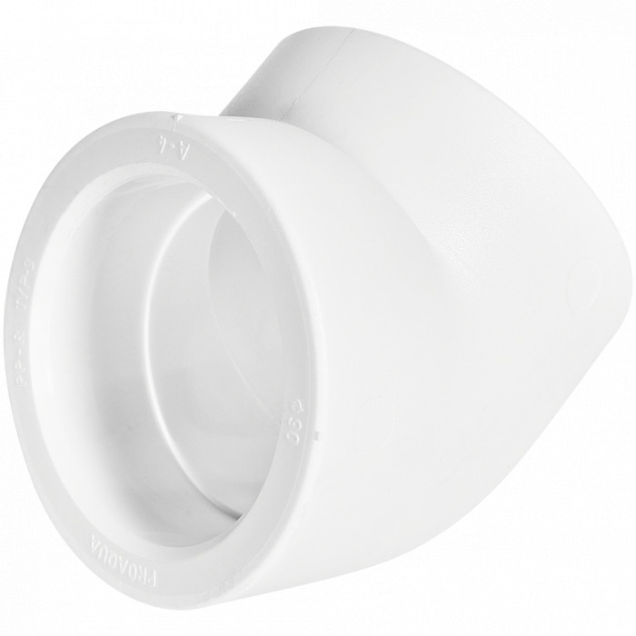Pro Aqua PA13522P Pro Aqua d= 90 PP-R Угольник 45 градусов Белый