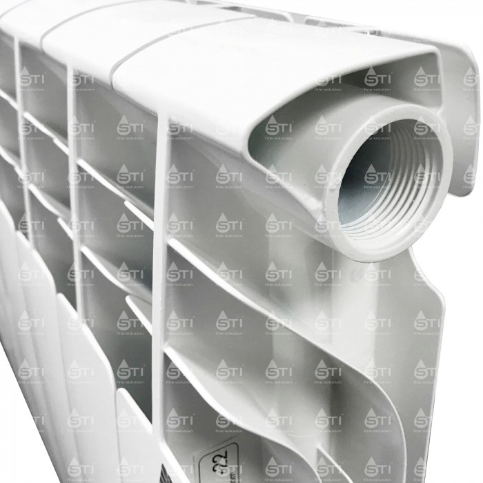 Биметаллический радиатор STI GRAND  500/100, 12 секций, боковое подключение