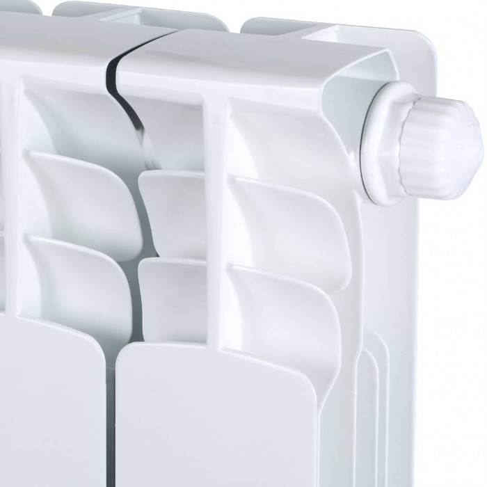 Биметаллический радиатор STOUT Space 500, 13 секций, нижнее правое подключение, белый