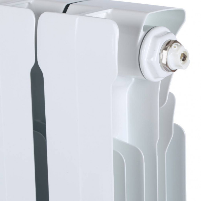 Биметаллический радиатор STOUT Space 500, 13 секций, нижнее правое подключение, белый