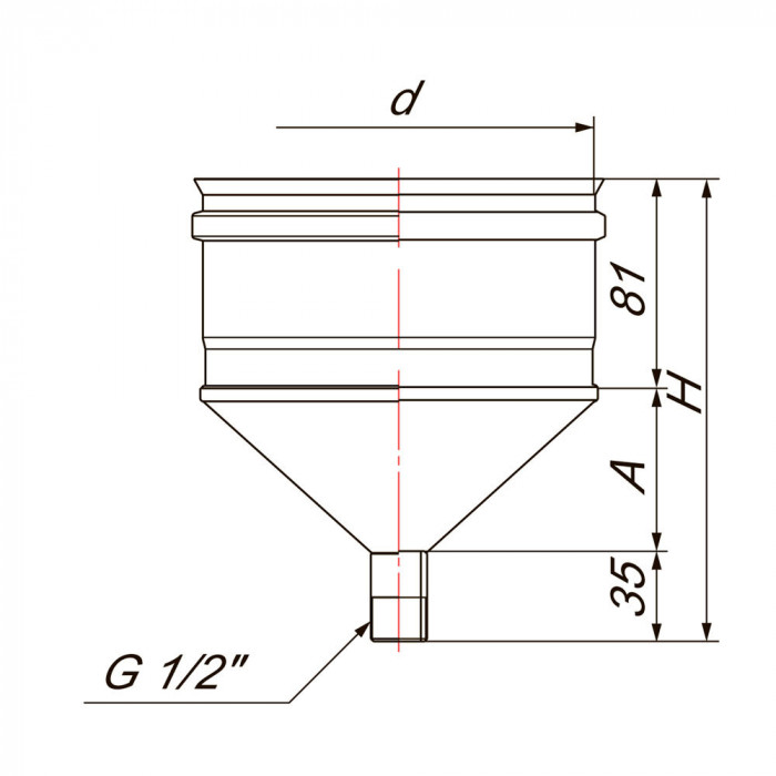 Конденсатосборник D80, AISI 321 (Вулкан)