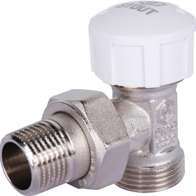 STOUT Клапан термостатический угловой, 1/2&quot; х 3/4&quot;ЕК