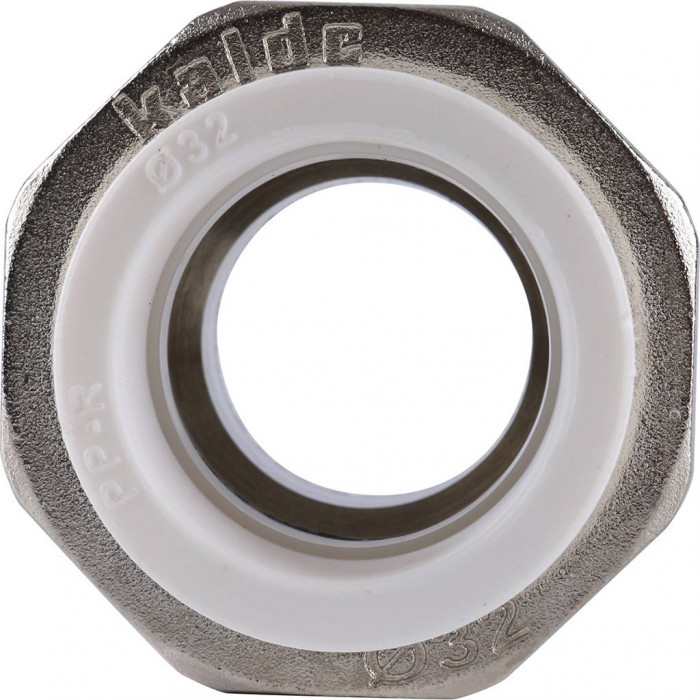 Муфта разъемная Kalde с наружной резьбой 32х1 для полипропиленовых труб под сварку (цвет белый)