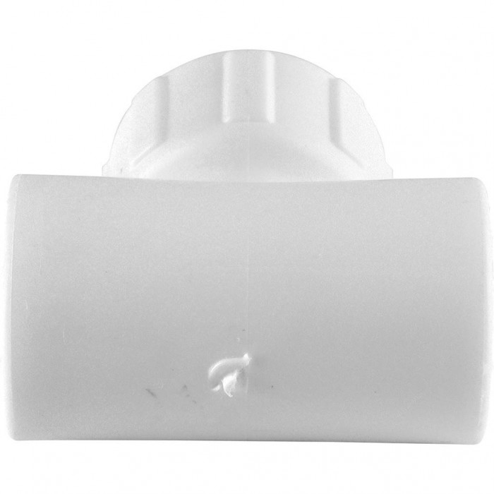 Политэк 20x1/2 Тройник с наружной резьбой для полипропиленовых труб под сварку (цвет белый)