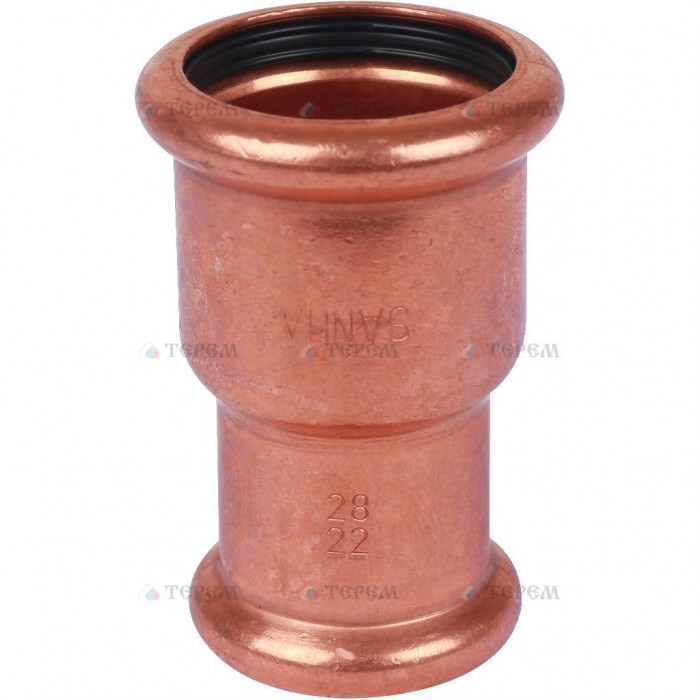 Sanha 6240, муфта редукцион. ВПр-ВПр, 28x22, для медных труб прессовой