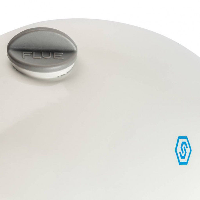 STOUT   Элемент дымохода DN60/100 адаптер для котла угловой 90° коаксиальный (совместимый с Bosch, Buderus)(с логотипом)