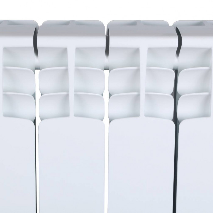 Биметаллический радиатор STOUT Space 500, 14 секций, нижнее правое подключение, белый