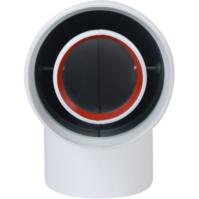 Baxi  KHG (New) Отвод DN 60/100, коаксиальный 90 (трубопровод), без муфты