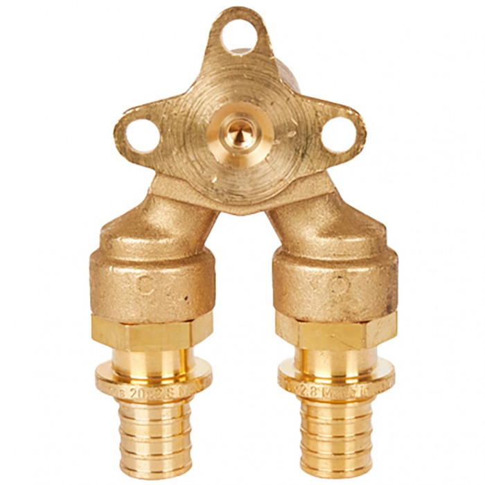 STOUT SFA-0039-001612 STOUT Проточный настенный угольник 16x1/2 для труб из сшитого полиэтилена