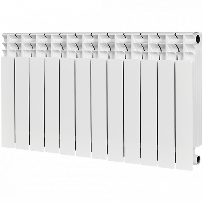 Биметаллический радиатор STOUT TITAN VENTIL 500, 12 секций, боковое подключение, белый