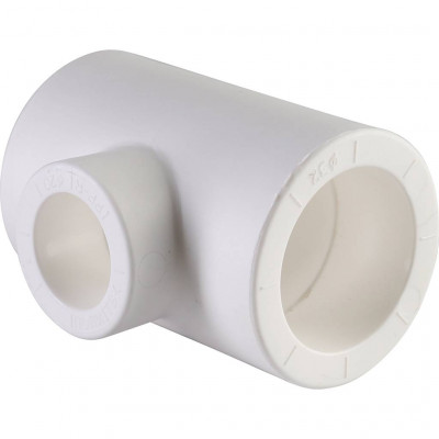 Политэк 32х20х32 Тройник переходной для полипропиленовых труб под сварку (цвет белый)
