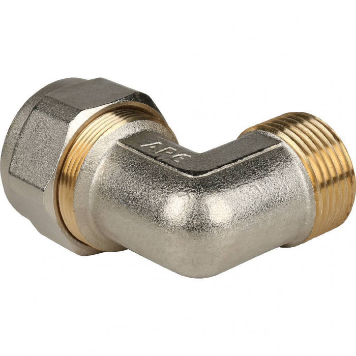 Угольник-переходник STOUT с наружной резьбой 1 x32 для металлопластиковых труб винтовой