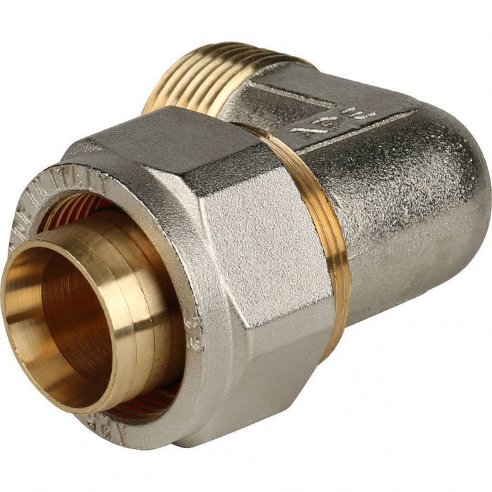 Угольник-переходник STOUT с наружной резьбой 1 x32 для металлопластиковых труб винтовой