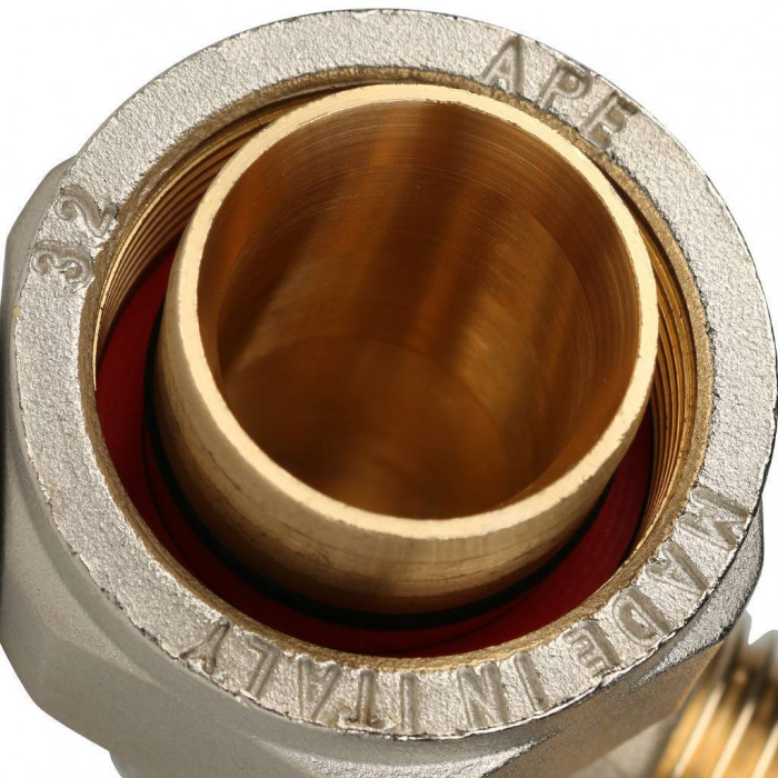 Угольник-переходник STOUT с наружной резьбой 1 x32 для металлопластиковых труб винтовой