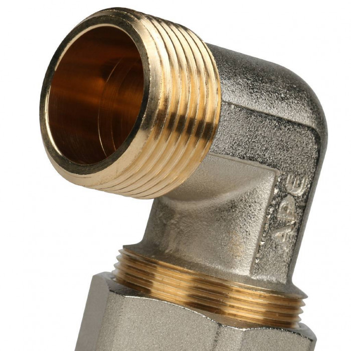 Угольник-переходник STOUT с наружной резьбой 1 x32 для металлопластиковых труб винтовой