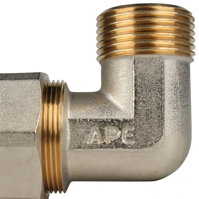 Угольник-переходник STOUT с наружной резьбой 1 x32 для металлопластиковых труб винтовой