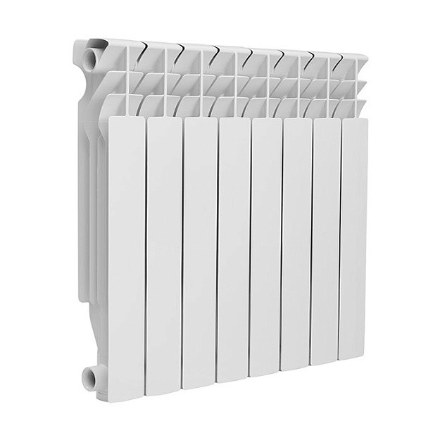 Алюминиевый радиатор Smart Install Heavy One 500, 4 секций, боковое подключение, белый