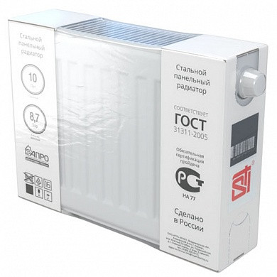 Стальной панельный радиатор STI Ventil Compact 22-300-400, боковое подключение