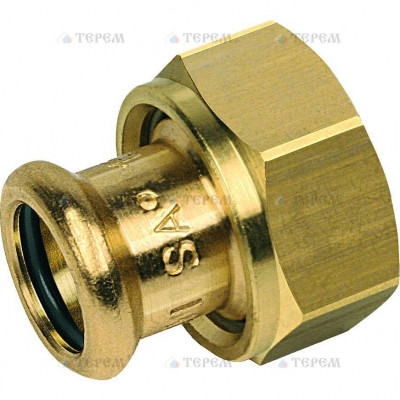Sanha 8359G пресс-фитинг, бронза, разъемн.соед. ВПр-ВР с плоск.упл., 22x3/4