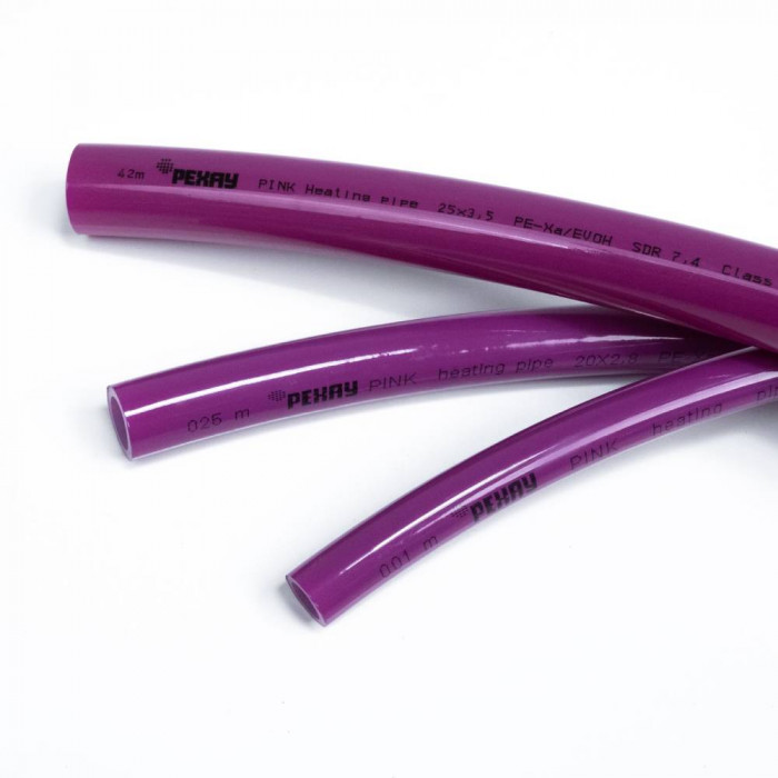 REHAU 11360623050 РЕХАУ PINK труба отопительная 25х3,5 мм, бухта 50 м из сшитого полиэтилена PEX