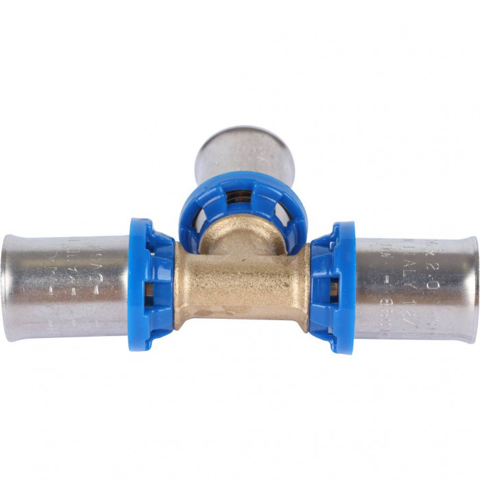 APE Тройник равнопроходный 16х16х16 для металлопластиковых труб прессовой