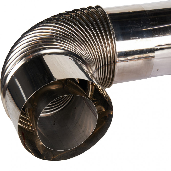 Дымоход коаксиальный универсальный Mizudo (40 и 44 кВт) из нержавеющей стали 80/120 L 1100 (с адаптером 60 на 80 внутренний) AF.05.01.0020