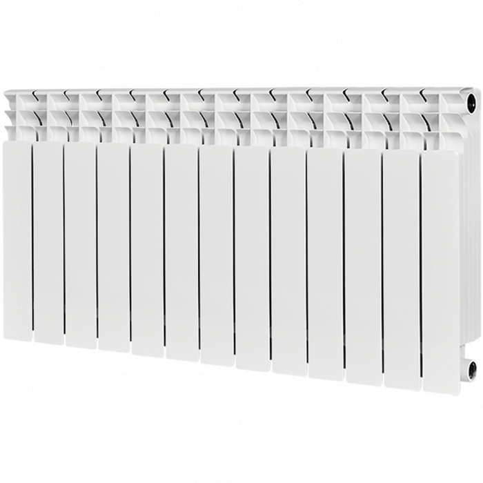 Биметаллический радиатор STOUT TITAN 500, 13 секций, боковое подключение, белый