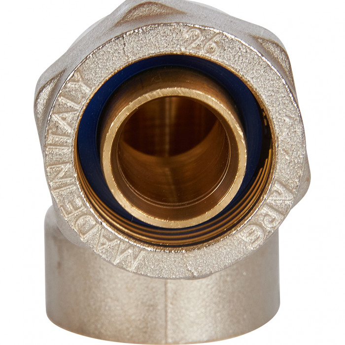 Угольник-переходник STOUT с внутренней резьбой 1 x26 для металлопластиковых труб винтовой