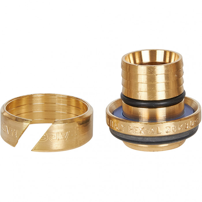 Угольник-переходник STOUT с внутренней резьбой 1 x26 для металлопластиковых труб винтовой