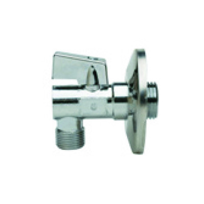 Кран шаровой угловой с розеткой 3/4&quot;×1/2&quot; НН, ручка бабочка