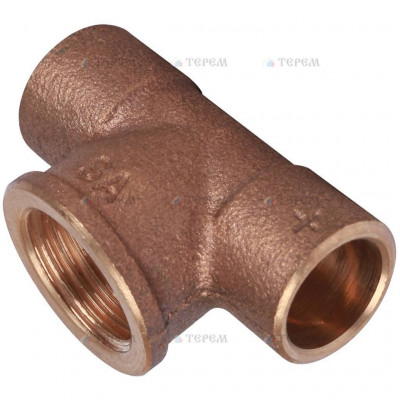 Sanha 4130g тройник ВП-ВР-ВП, бронза15x1/2x15, для медных труб под пайку