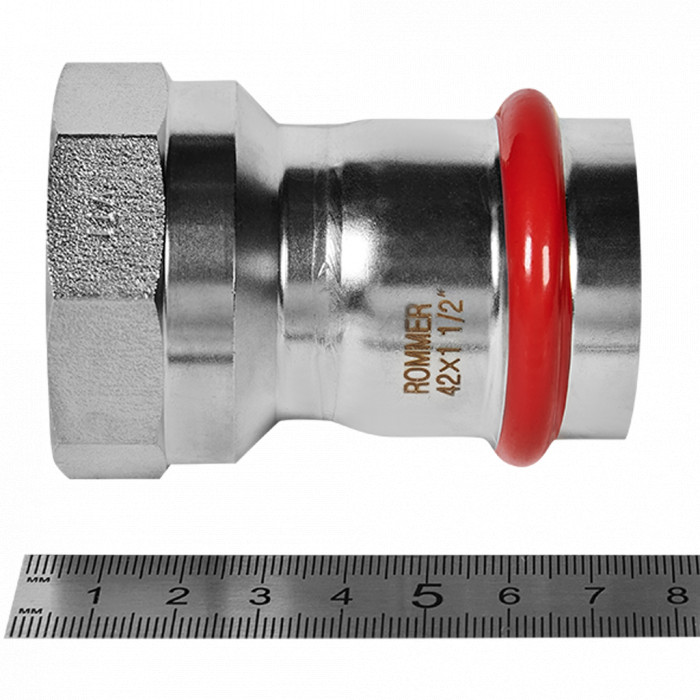 ROMMER RSS-0022-042112 ROMMER Переходник-ВР, 42х1 1/2, из нержавеющей стали прессовой