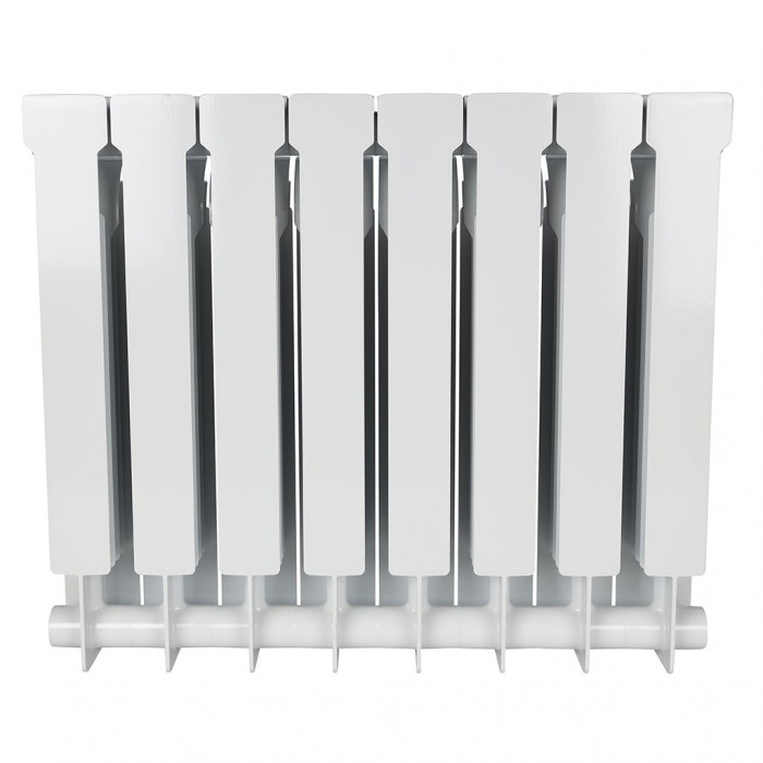 Биметаллический радиатор STOUT VEGA 500, 8 секций, боковое подключение, белый