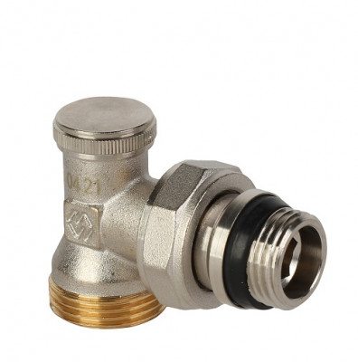 Клапан настроечный угловой с кольцом MVI 1/2&quot; с выходом под евроконус