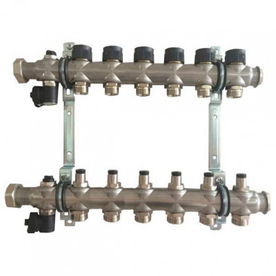 Распределительная гребенка Oventrop Multidis SF, 6 х G  3/4  с вентильными вставками