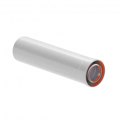 Удлинитель дымохода коаксиальный раструбный ROMMER 80/125 L 500