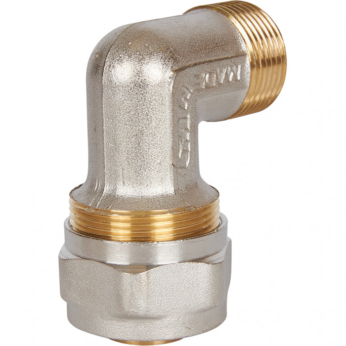 Угольник-переходник STOUT с наружной резьбой 3/4 х26 для металлопластиковых труб винтовой