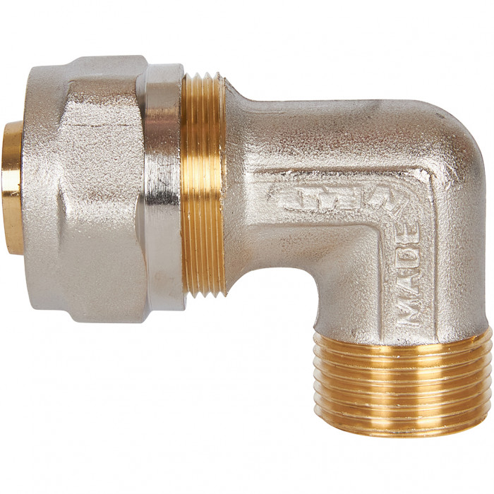 Угольник-переходник STOUT с наружной резьбой 3/4 х26 для металлопластиковых труб винтовой