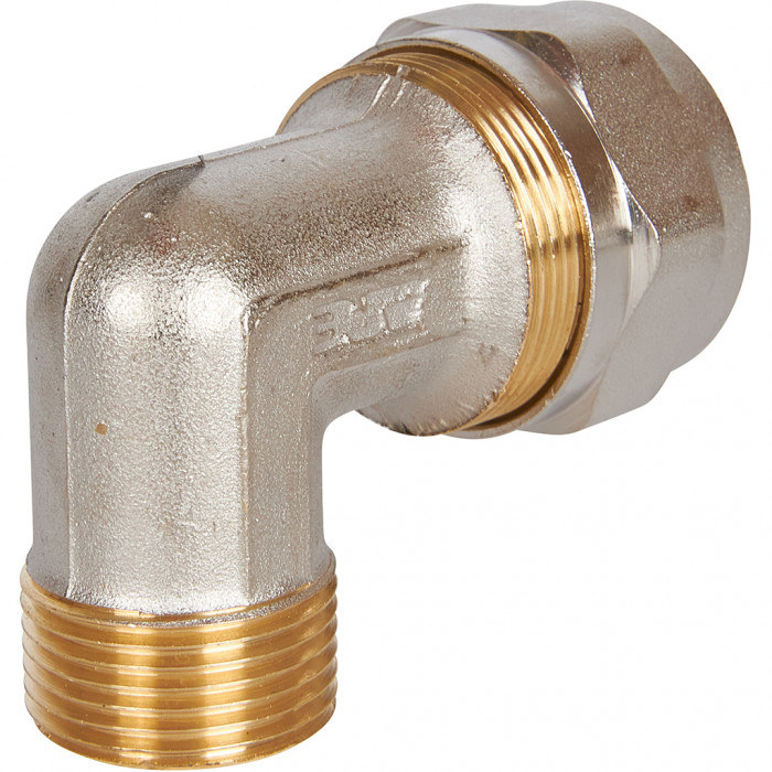 Угольник-переходник STOUT с наружной резьбой 3/4 х26 для металлопластиковых труб винтовой