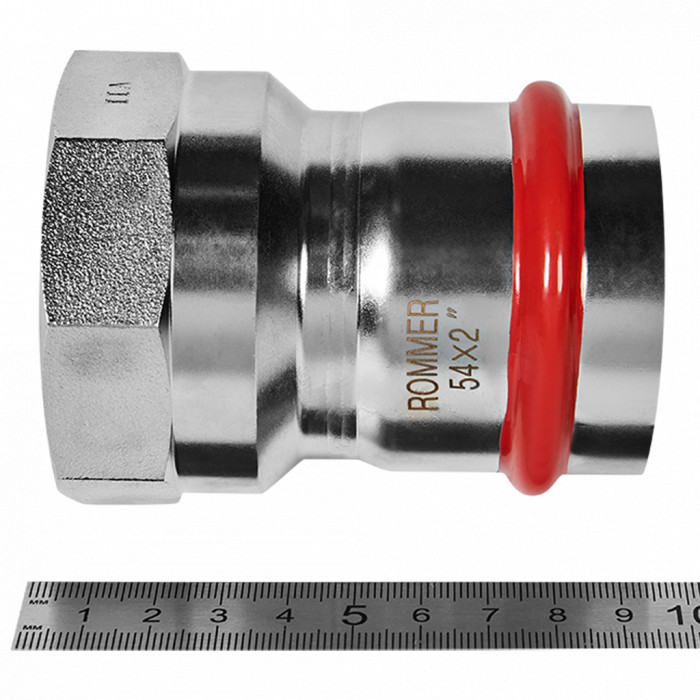 ROMMER RSS-0022-000542 ROMMER Переходник-ВР, 54х2, из нержавеющей стали прессовой