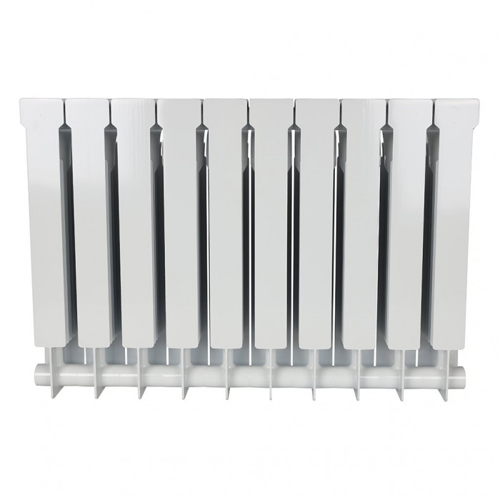 Биметаллический радиатор STOUT VEGA 500, 10 секций, боковое подключение, белый